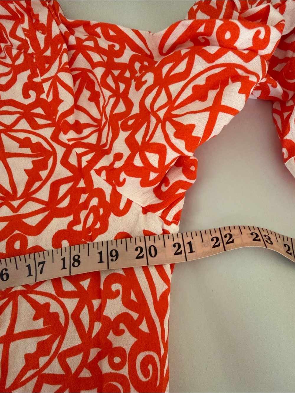 NWT Anthropologie Mare Mare Lynda Tiered Maxi Dress Red Orange Geometric Print L - Picture 14 of 14